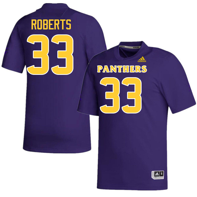 Prairie View A&M Panthers #33 Sterling Roberts College Football Jerseys,Uniforms Stitched-Purple